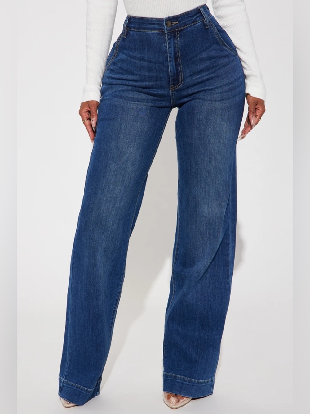 Stretch Trouser Jeans 
- Blue Sz 9